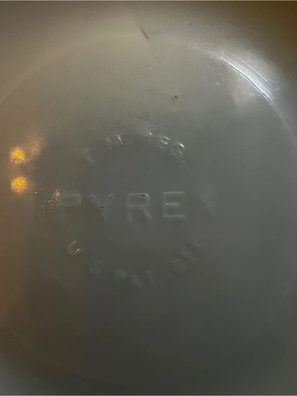 Pyrex - 1940’s Original Production Stamp and Unnumbered